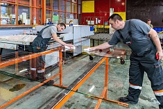 Цех заливного противопожарного стекла